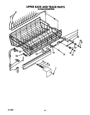 Upper rack and track