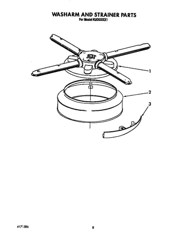 Wash arm and strainer