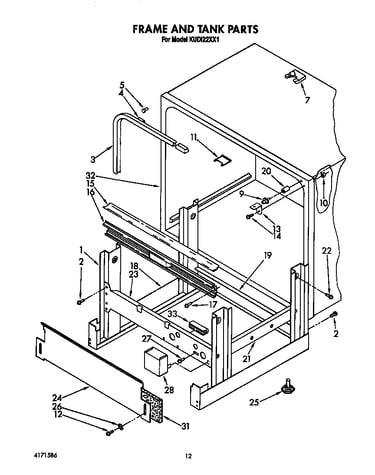 Frame and tank
