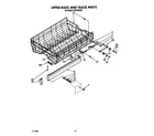 KitchenAid KUDP220T5 upper rack and track diagram