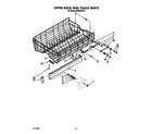 KitchenAid KUDP22GT2 upper rack and track diagram