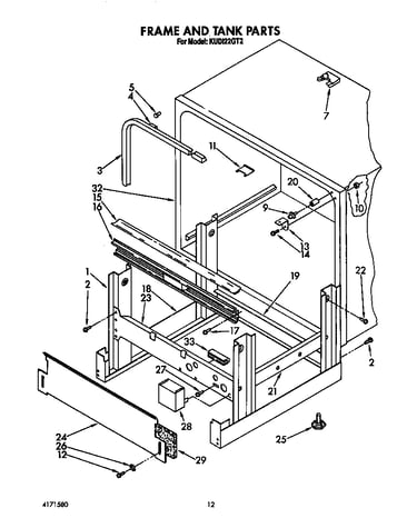 Frame and tank
