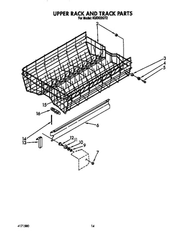 Upper rack and track