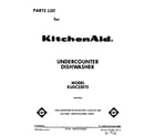 KitchenAid KUDC220T5 front cover diagram