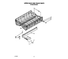 KitchenAid KUDC220T5 upper rack and track diagram