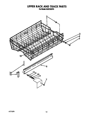 Upper rack and track