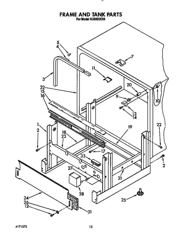 Frame and tank