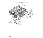 KitchenAid KUDI22XX0 upper rack and track diagram