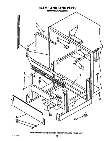 Frame and tank