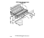 KitchenAid KUDA220TWH4 upper rack and track diagram