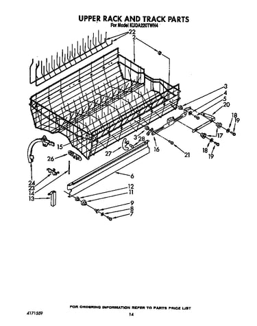 Upper rack and track