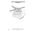KitchenAid KUDA22SWWH0 lower washarm and strainer diagram