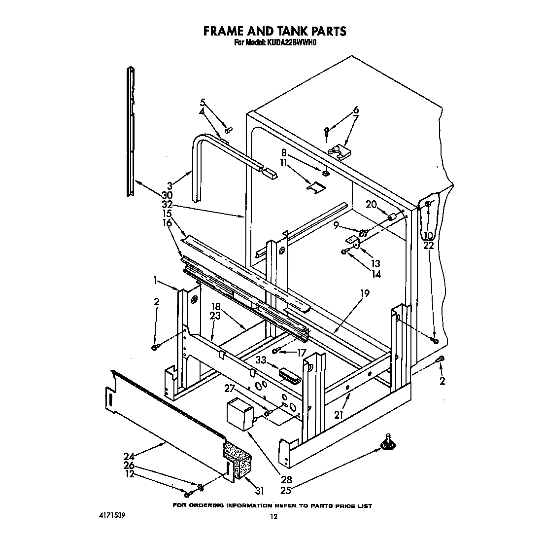 Frame and tank