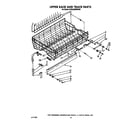 KitchenAid KUDA22SWWH0 upper rack and track diagram