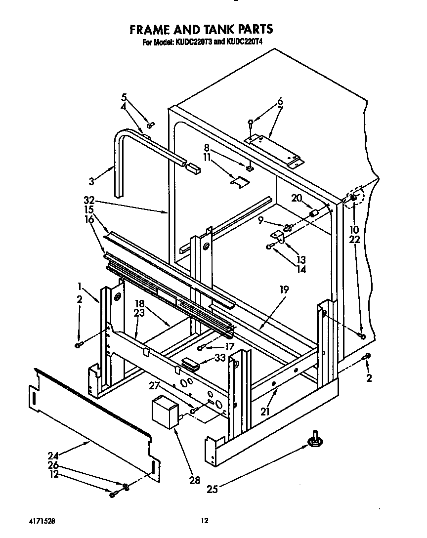 Frame and tank