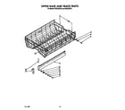 KitchenAid KUDC220T4 upper rack and track diagram