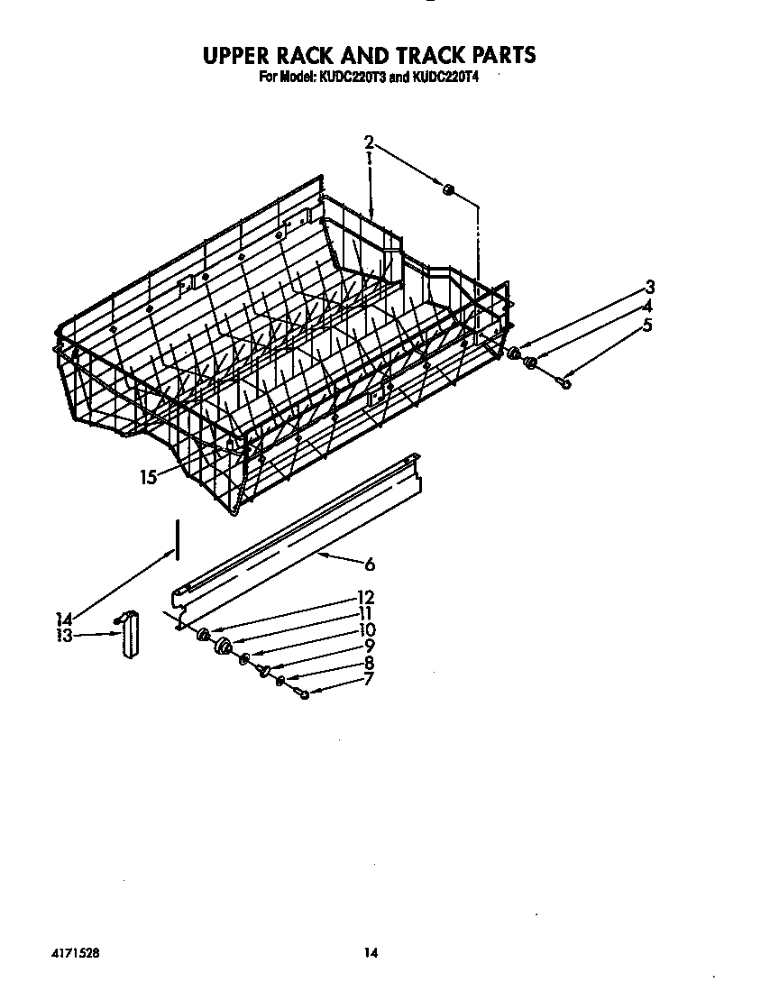Upper rack and track