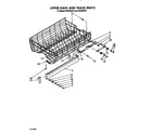 KitchenAid KUDP22GT0 upper rack and track diagram