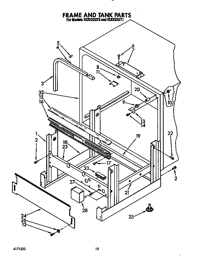 Frame and tank
