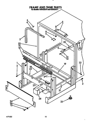 Frame and tank
