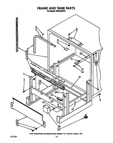 Frame and tank