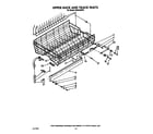 KitchenAid KUDA22ST2 upper rack and track diagram