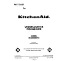 KitchenAid 4KUDS220T2 front cover diagram