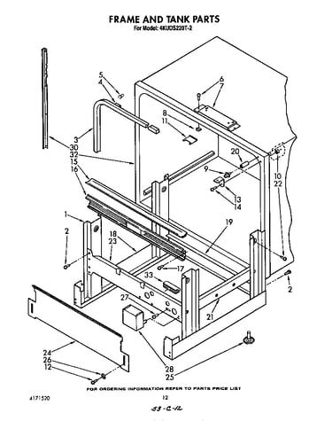 Frame and tank