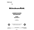 KitchenAid 4KUDP220T3 front cover diagram