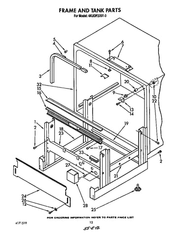 Frame and tank