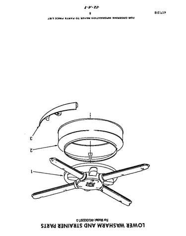 Lower washarm and strainer