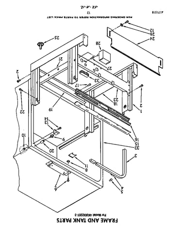 Frame and tank