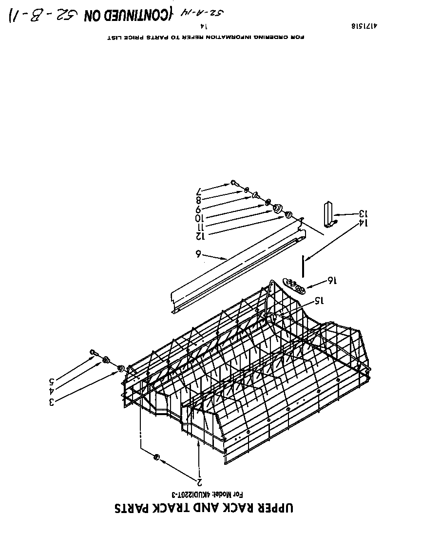 UPPER RACK AND TRACK