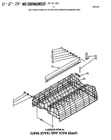 Upper rack and track