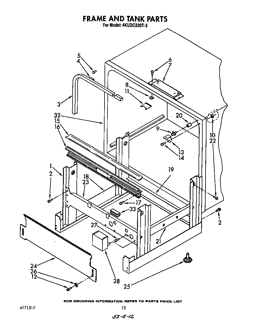 Frame and tank