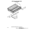 KitchenAid 4KUDC220T3 upper rack and track diagram