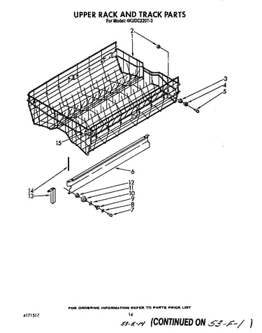 Upper rack and track