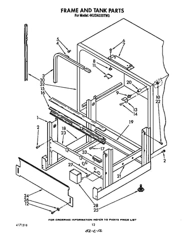 Frame and tank