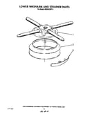 Lower washarm and strainer