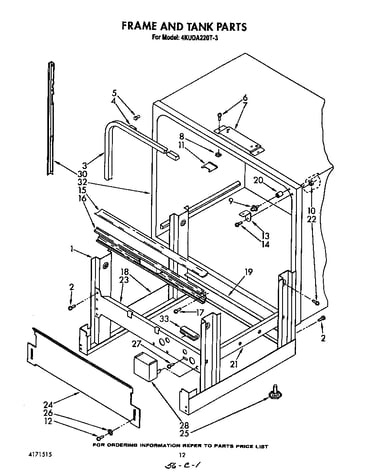 Frame and tank