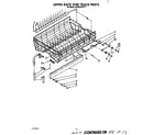 KitchenAid 4KUDA22ST2 upper rack and track diagram