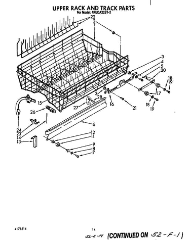 Upper rack and track