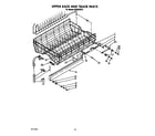 KitchenAid KUDS220T2 upper rack and track diagram