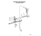 KitchenAid KUDM220T4 upper wash and rinse diagram