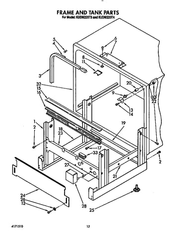 Frame and tank