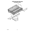 KitchenAid KUDM220T4 upper rack and track diagram
