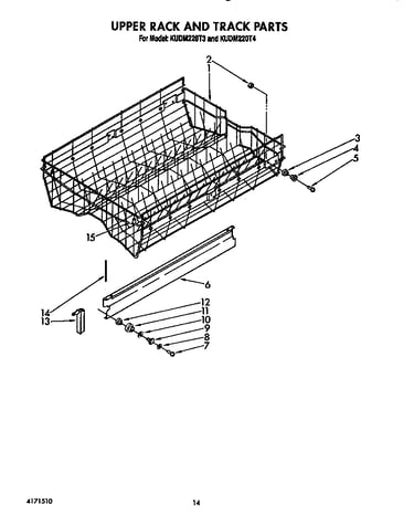 Upper rack and track