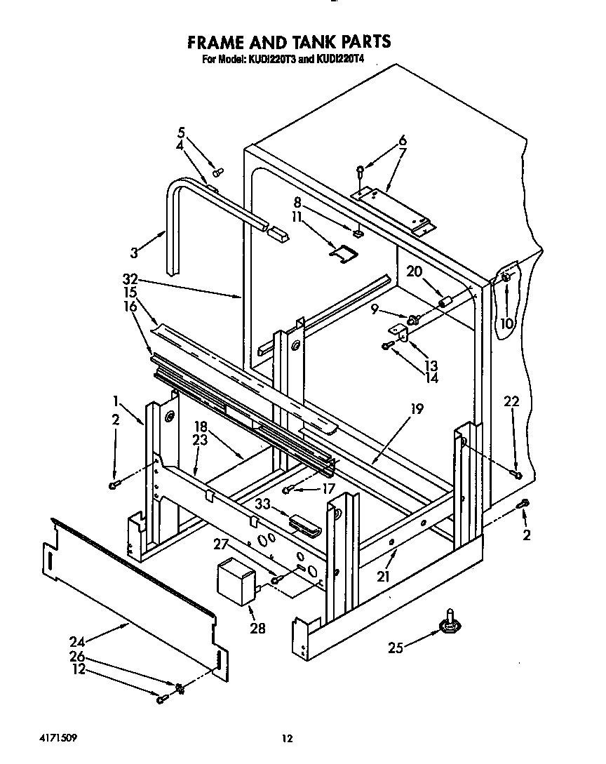 Frame and tank