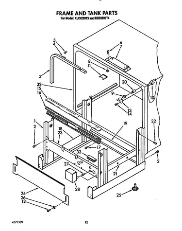 Frame and tank