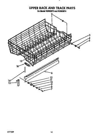 Upper rack and track